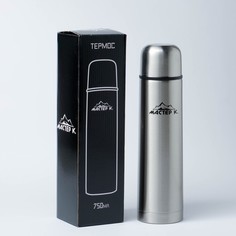 Термос "Мастер К", 750 мл (Гарантия 5 лет), сохраняет тепло 24 ч, хром No Brand