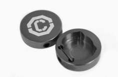 Торцевые фиксаторы для грипс ручек велосипеда "закрытые торцы" СLR-CF алюминиевые анодиров Clarks