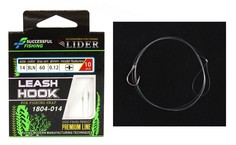 Крючки с поводком LIDER LEASH HOOK кр. №14 BLN леска D-0.12мм L-60см 10 шт Leaders