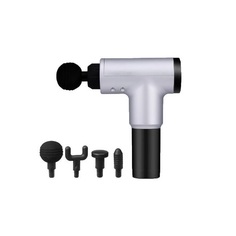 Мышечный массажер ударный пистолет Fascial Gun HL-320, серебро No Brand