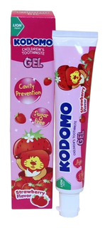 Детская гелевая зубная паста Kodomo 6м+ клубника 40 гр