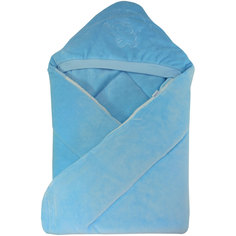 Конверт-одеяло Папитто велюр с вышивкой Голубой 2157