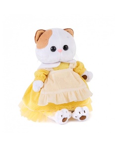 Мягкая игрушка BUDI BASA Кошечка Ли-Ли в желтом платье с передником, 24 см