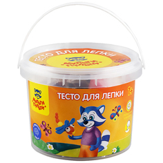 Тесто для лепки Мульти-Пульти Енот в деревне 12 цветов