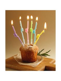 Свечи праздничные FNtastic 12 см 6 шт разноцветные