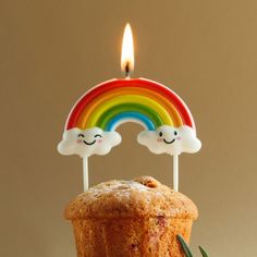 Свеча праздничная FNtastic Радуга 11 х 8 см