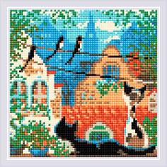 Алмазная мозаика Riolis Город и кошки Лето AM0048 Риолис