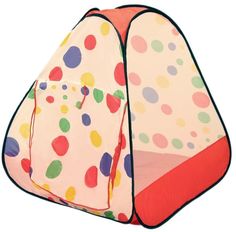 Палатка игровая Цветной горох, размер 95*95*98см, в ассорт., сумка на молнии Наша Игрушка