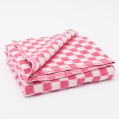 Одеяло байковое размер 90х140 см, МИКС для дев., хл80%, ПАН 20%, 420гр/м No Brand