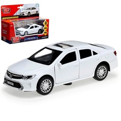 Машина металлическая TOYOTA CAMRY, 12 см, открываются двери, инерционная, цвет белый Технопарк