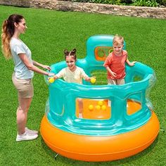 надувной батут hops n hoops, 152х152х117 см, от 3 до 6 лет, bestway, арт. 52344, Интекс