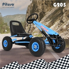 Педальный картинг Pituso G205 надувные колеса Синий/Blue