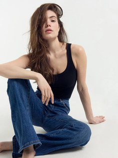Брюки женские джинсовые flare fit синие Mark Formelle