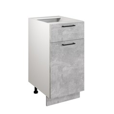 Шкаф напольный 400 симпл, 400х510х820, ателье светлое/белый No Brand