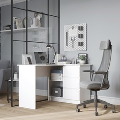 Стол компьютерный, 1244х850х770, белый No Brand