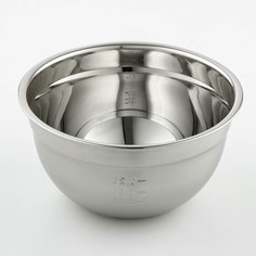 Миска из нержавеющей стали с мерной шкалой, 1,2 л, 20×10,2 см, толщина 0,6 мм No Brand