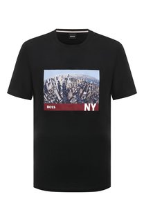 Хлопковая футболка BOSS