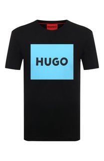 Хлопковая футболка HUGO