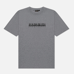 Женская футболка Napapijri Box Loose Fit, цвет серый, размер XS