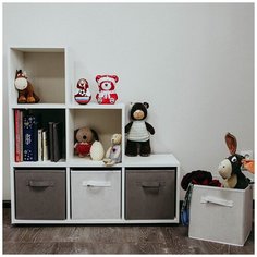 (Как у IKEA) Стеллаж Kvadro-6 белый деревянный для хранения вещей, книг, игрушек, для дома и офиса, этажерка, полка 330х964х990 (ДхШхВ) Ru Home24