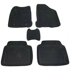Комплект ковриков в салон Boratex BRTX-20008 2003-2011 г., 5 шт. черный