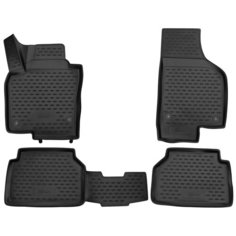 Коврики 3D в салон VW Tiguan 10/2007-2016, 4 шт. (ПУ, повышенная износостойкость) / Фольксваген Тигуан Format