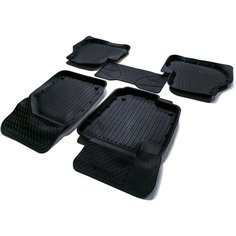 Резиновые 3D Premium коврики в салон SRTK на Volkswagen Golf (2003-2012)