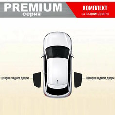 KERTEX PREMIUM (85-90%) Каркасные автошторки на встроенных магнитах на задние двери Nissan X-Trail Т-32