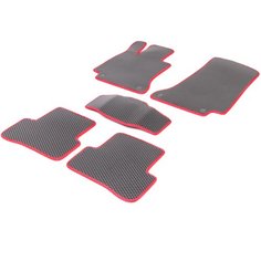 Автомобильные коврики EVA/Эва для - BMW 1 (F20/F21) 2011- 2020 (хэчбек) Серый/красный Prime-Avto