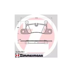 Тормозные колодки дисковые, комплект ZIMMERMANN V2IT4Z 247 21 905724 24721 170 1 ZIMMERMANN 247211701