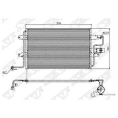 Радиатор кондиционера конденсер SAT STSD253940