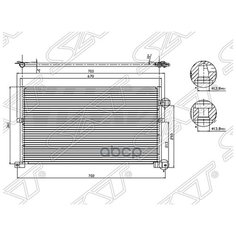 SAT Радиатор кондиционера FORD MONDEO III 00-07
