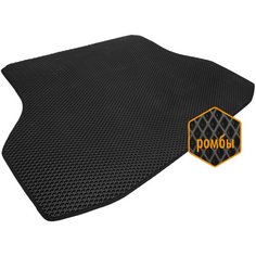 EVA Автоковрики на Hyundai Santa Fe (3) (2012-2018) Внедорожник 5 дв, Коврики багажник (Ромб) Черные Trokot