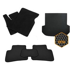 EVA Автоковрики на Toyota RAV4 (5) (XA50) (2018 - наст. время) Внедорожник 5 дв, Коврики полный комплект 5-ти местный (Сота) Черные Trokot
