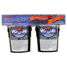 Ароматизатор Vogue Duo - Blackberry (Ежевика) гелевый черн. стакан 130гр 2шт/упак 23500010, шт Bullsone