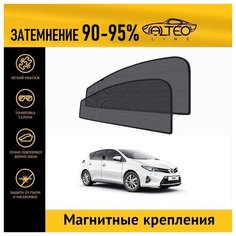 Каркасные автошторки ALTEO PREMIUM на Toyota Auris 2 (E180) (2012-2016) хэтчбек 5d на передние двери на магнитах с затемнением 90-95%