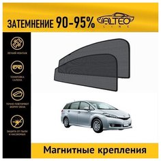 Каркасные автошторки ALTEO PREMIUM на Toyota Wish 2 (XE20) (2009-2012) на передние двери на магнитах с затемнением 90-95%