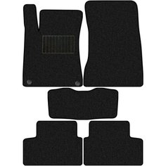 Коврики текстильные Allmone "Комфорт" для Mercedes-Benz CLA-Class 2 (C118) 2019 - Н. В, черные, 5шт. / Мерседес / ворсовые / автоковрики в салон