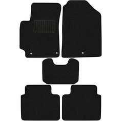 Коврики в салон текстильные Allmone "Стандарт" для Hyundai Elantra 6 (AD) 2015 - Н. В, черные, 5шт. / Хендай Елантра 6