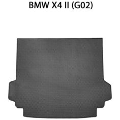 Коврик ЭВА в багажник для BMW X4 II (G02) 18-н. в. Коврик ЕВА соты от SUPERVIP для БМВ X4 2 (G02). Серый цвет.
