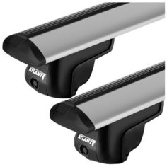 Багажник на интегрированные рейлинги Атлант Mitsubishi ASX / Митсубиси ASX Кроссовер 2010-н. в. - крыловидная дуга, серебро, усиленная Atlant