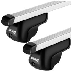 Багажник на интегрированные рейлинги Атлант Kia Sportage / Киа Спортейдж Кроссовер 2016-н. в. - прямоугольная дуга, серебро (макс. нагрузка 50 кг.) Atlant