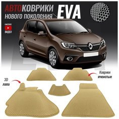 Автомобильные коврики ЭВА (ЕВА, EVA) для Renault Sandero II рестайлинг / Рено Сандеро 2 рестайлинг (2019-настоящее время)