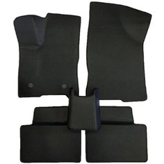 Автомобильные коврики ЕВА / EVA для Lada Vesta SW (2015-н. в.) / Лада Веста / Черные с черной окантовкой Rcn Garage