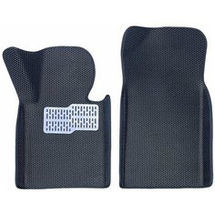 Автомобильные коврики ЕВА EVA ЭВА с бортами 3д 3D / 2 передних коврика для Nissan Terrano 3 2014-н. в. Ниссан Террано 3 черный(сота)-черный Gallex