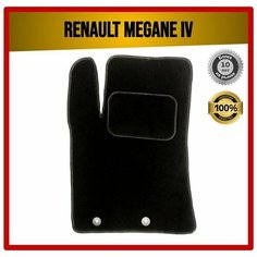 Водительский ворсовый коврик ECO на Renault Megane IV 2016-2022 / Рено Меган 7 Avto