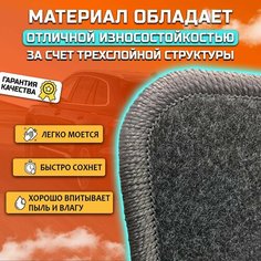 Передние ворсовые коврики ECO на Audi A8 I 1994-2002 (D2) / Ауди А8 Д2 коротыш 7 Avto