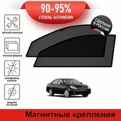 Каркасные шторки LATONIK PREMIUM на Lexus ES 4 (2001-2006) на передние двери на магнитах с затемнением 90-95%