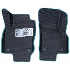 Автомобильные коврики ЕВА EVA ЭВА с бортами 3д 3D / 2 передних коврика для Mitsubishi Pajero Sport 3 2015-2021 / Митсубиси Паджеро Спорт 3 черный Gallex