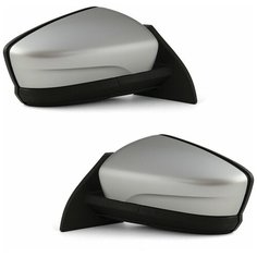 Наружное зеркало заднего вида адаптированное на ВАЗ 2108 2114 в стиле Granta FL электропривод, обогрев, цвет Платина. Solina